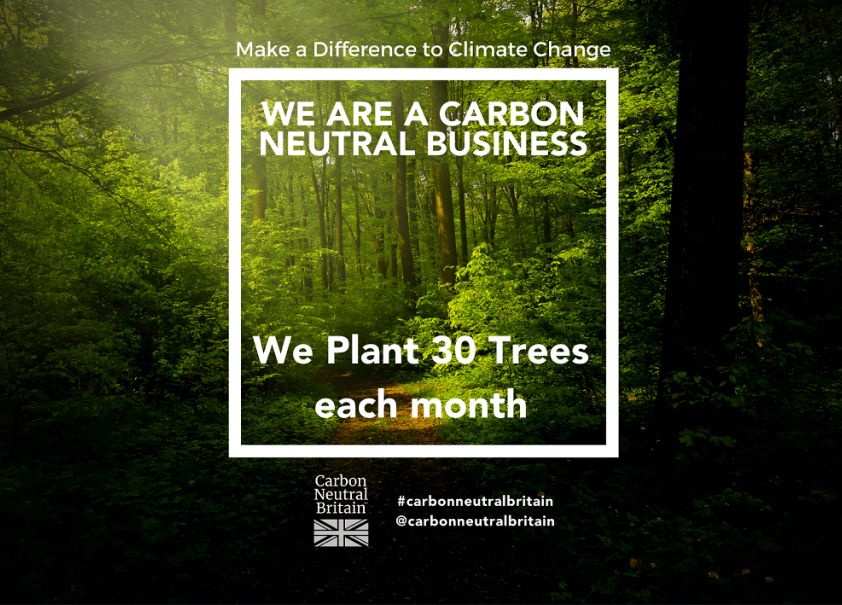 Carbon Neutral Britain - We plant 30 trees each month